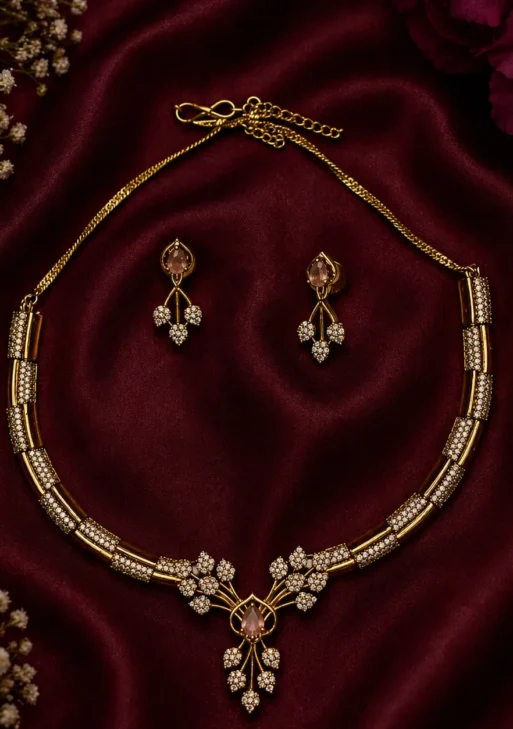 ADSingleStonesimpleNecklace (ADSSN001)
