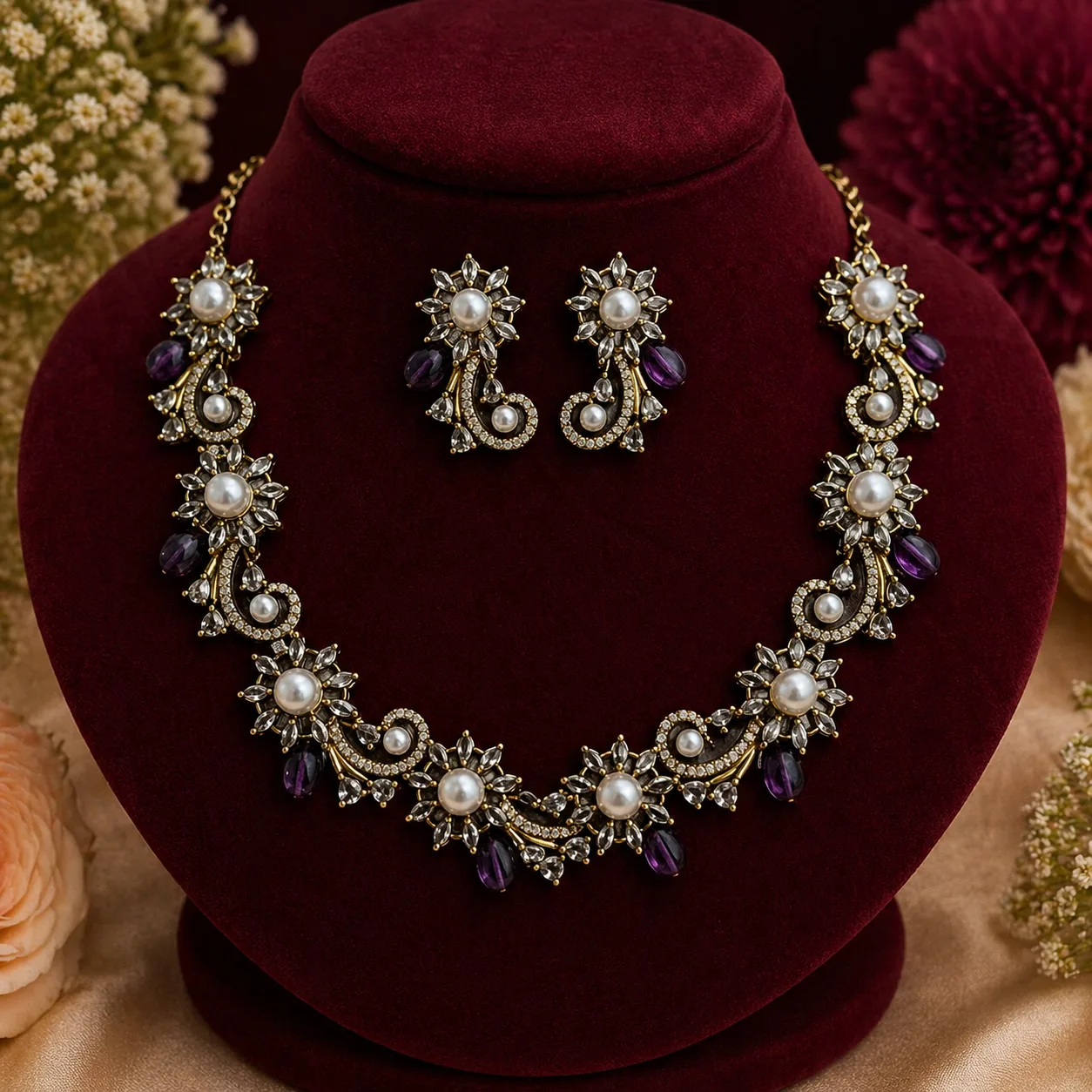 ADstonewithPearlKokkeNecklace (ADPKN001) - Image 4