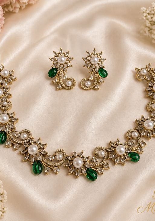 ADstonewithPearlKokkeNecklace (ADPKN001)