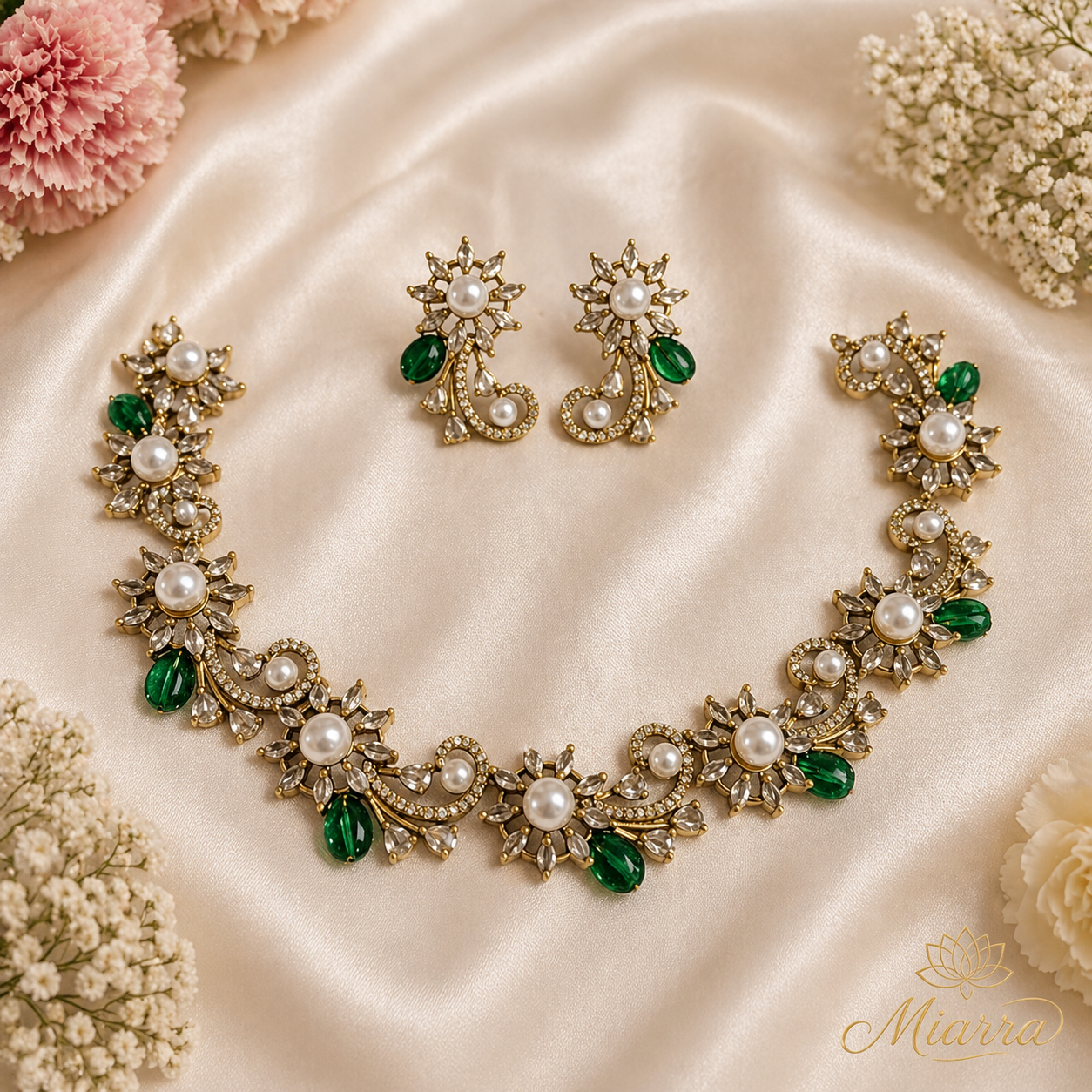ADstonewithPearlKokkeNecklace (ADPKN001) - Image 1