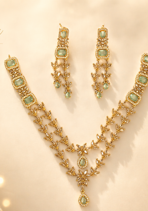 DoubleLayerSeaGreenADNecklace (DLSGADN001)