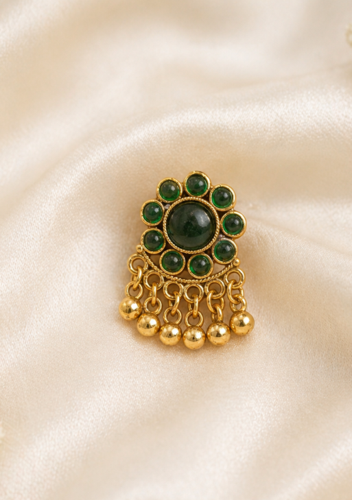 GreenChokerWithgoldPearl (GCWGP001)